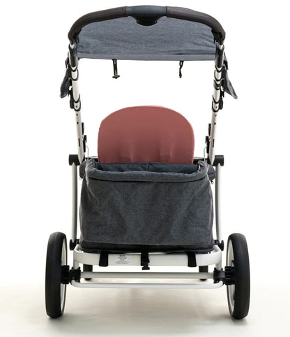 Pronto One (2 Seater) Stroller Wagon - White Frame / Ginger Pink - PRO1WGP
