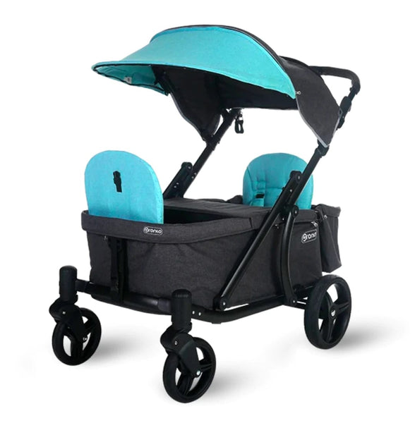 Pronto One (2 Seater) Stroller Wagon - Black Frame / Robin Egg