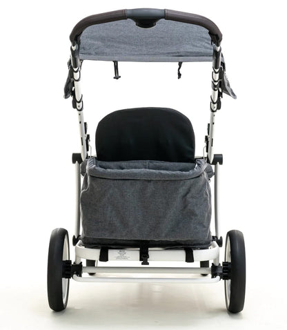 Pronto One (2 Seater) Stroller Wagon - White Frame / Sweet Sage - PRO1WSS