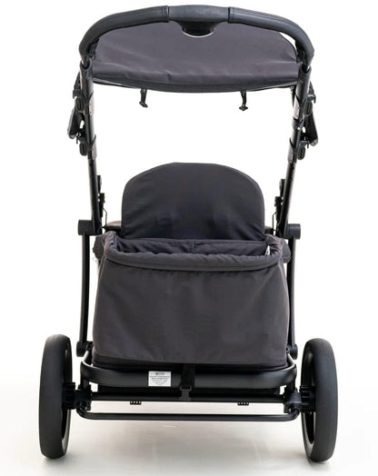 Pronto Squared (2 Seater) Stroller Wagon - Black Frame / Space Grey - PRO2BK-SG