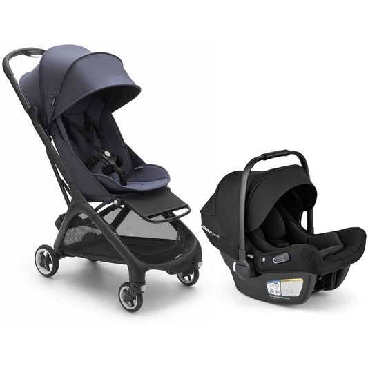 Bugaboo Butterfly 1 + Turtle Air Shield Travel System Bundle - Black / Stormy Blue / Black - 100025006-400016001-B