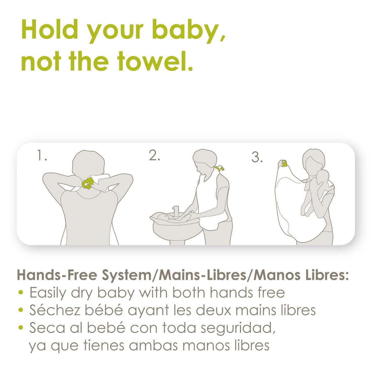 Puj Hug Hands Free Infant Hooded Towel - 90101-P