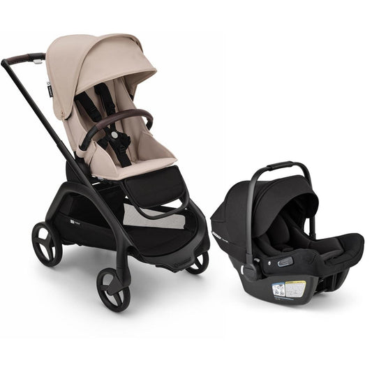 Bugaboo Dragonfly Stroller + Turtle Air Shield Travel System Bundle - Black / Desert Taupe / Desert Taupe / Black - 100176089-400016001-B