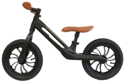 Q Play Racer Balance Bike - Black/Brown - QPRB1BBR