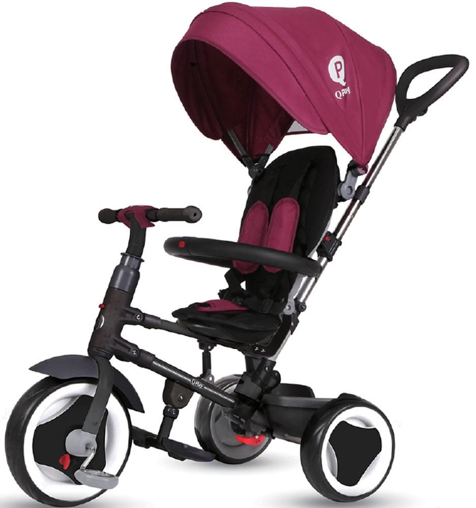 Q Play Rito Folding Trike - Burgundy - RT1U