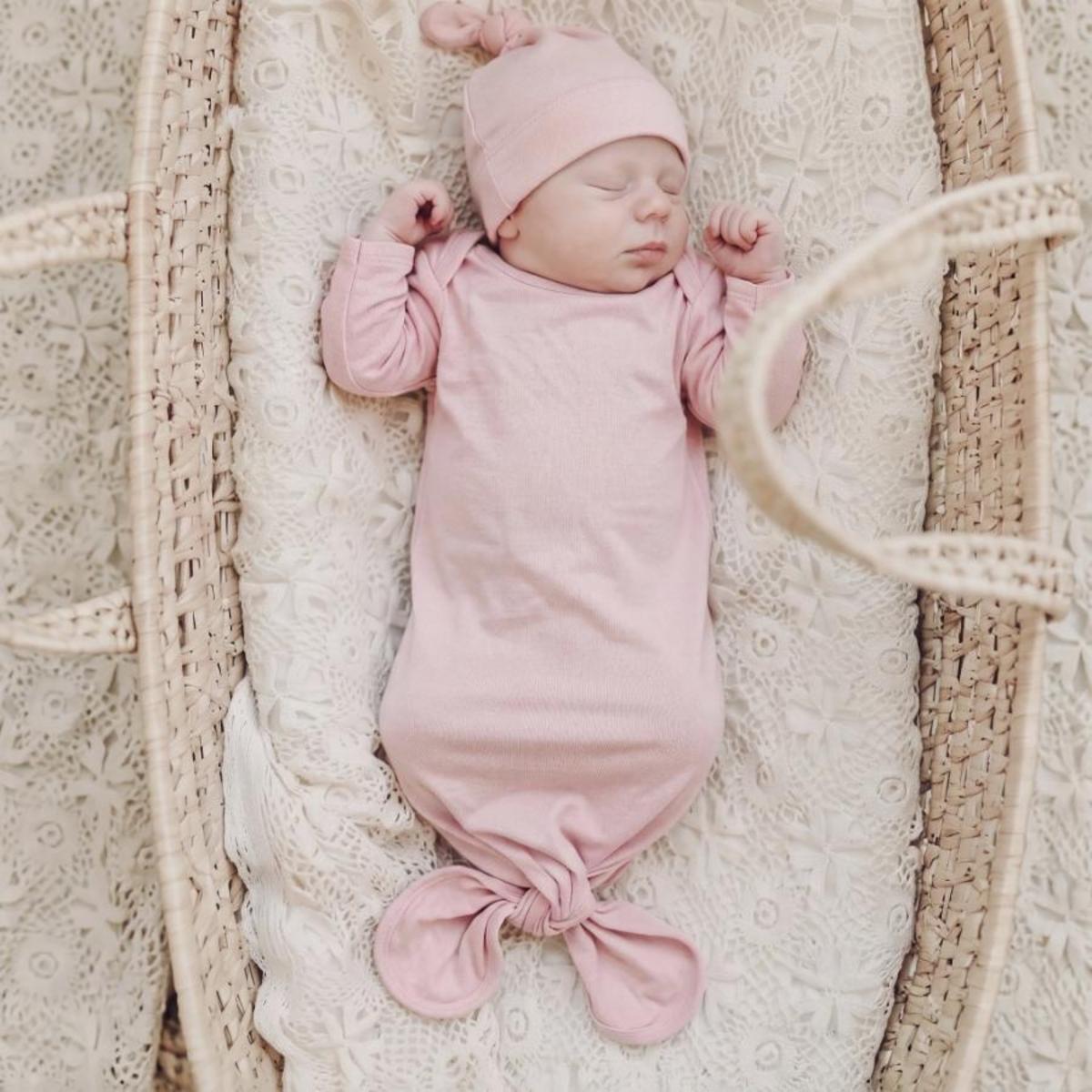 Sugar + Maple Gown and Hat - Classic Pink