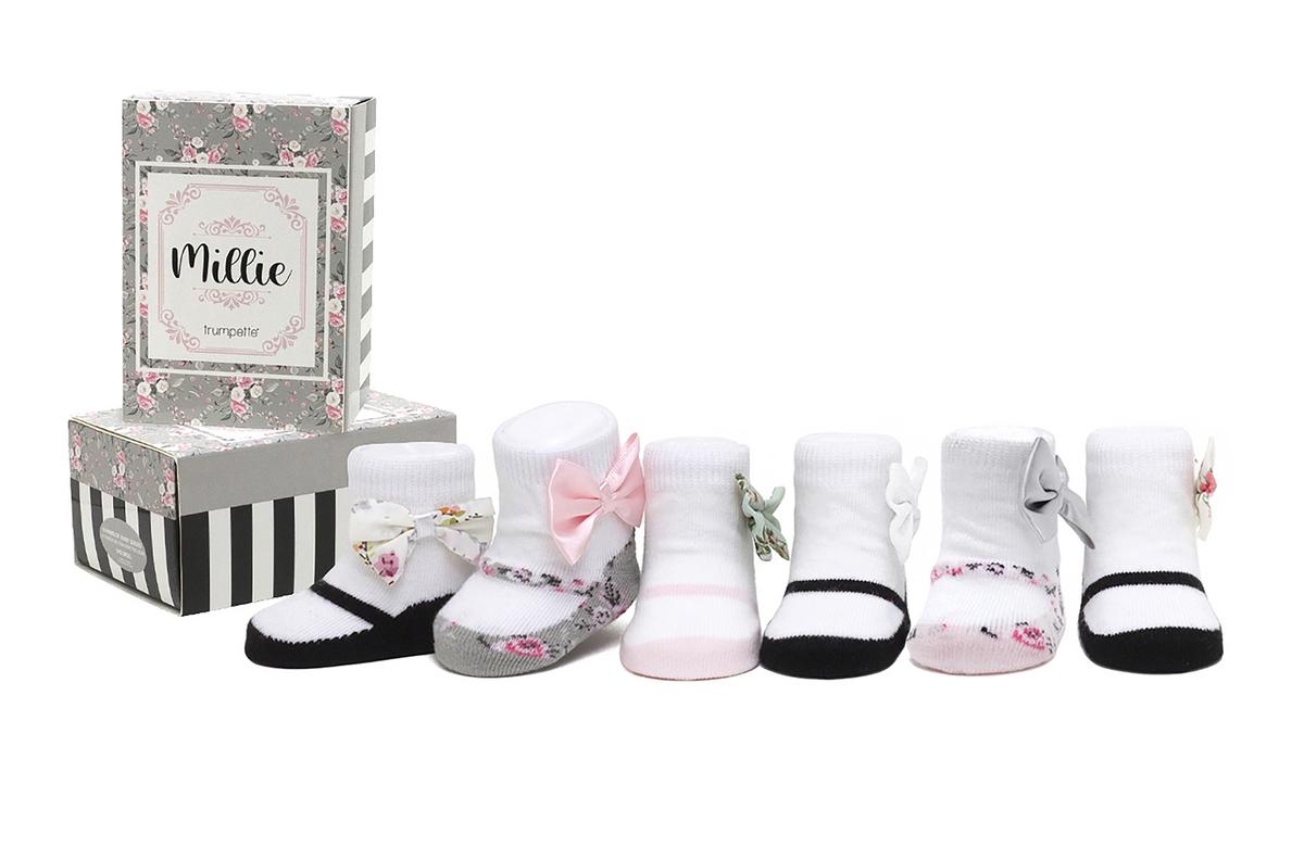 Trumpette Millie Infant Socks, 6 Pack - 0-12M