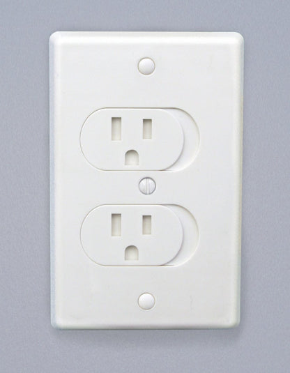 Qdos Universal Self-Closing Outlet Cover - White - 17-11005