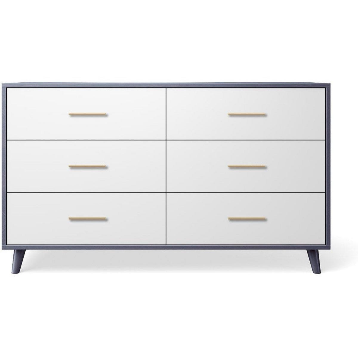 white double dresser Romina Furniture New York Double Dresser – Albee Baby