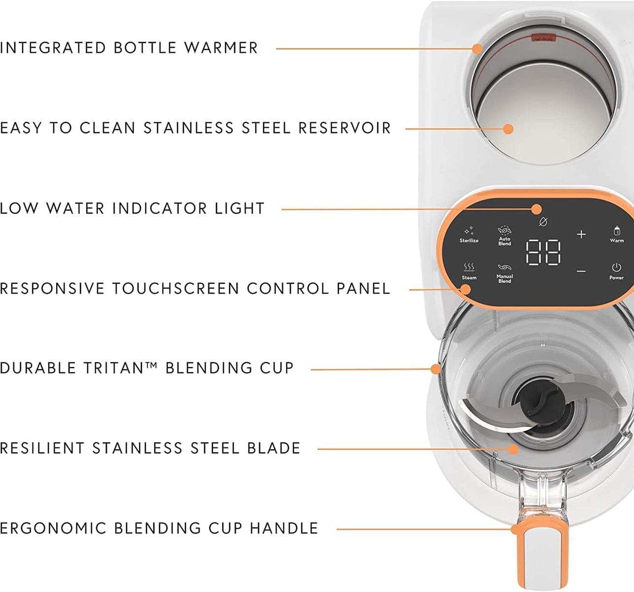 Quark Quook Baby Food Maker, Bottle Warmer & Sterilizer - QUOOK