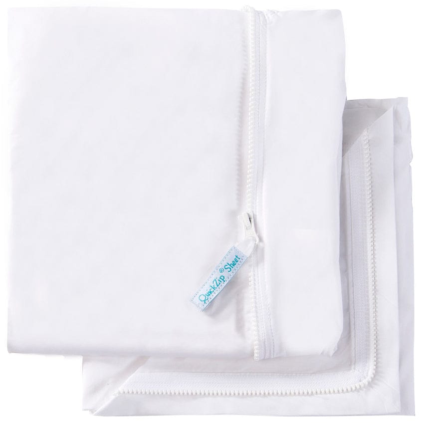 QuickZip Crib Starter Set - White - QZC-227