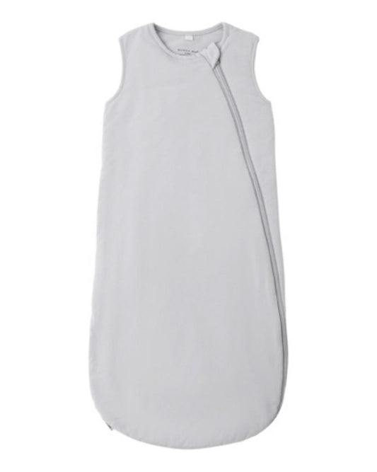 Quincy Mae light grey sleeveless baby sleep bag with diagonal zipper