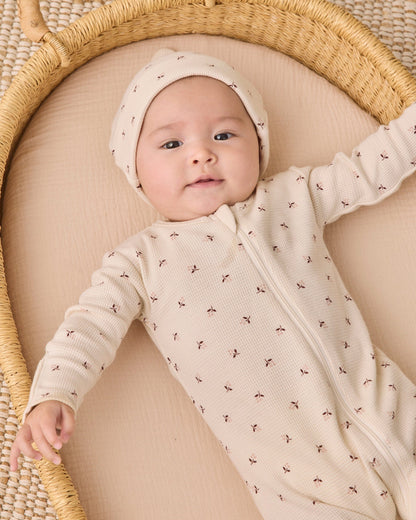 Quincy Mae Waffle Sleep Set - Fall Ditsy, 0-3M