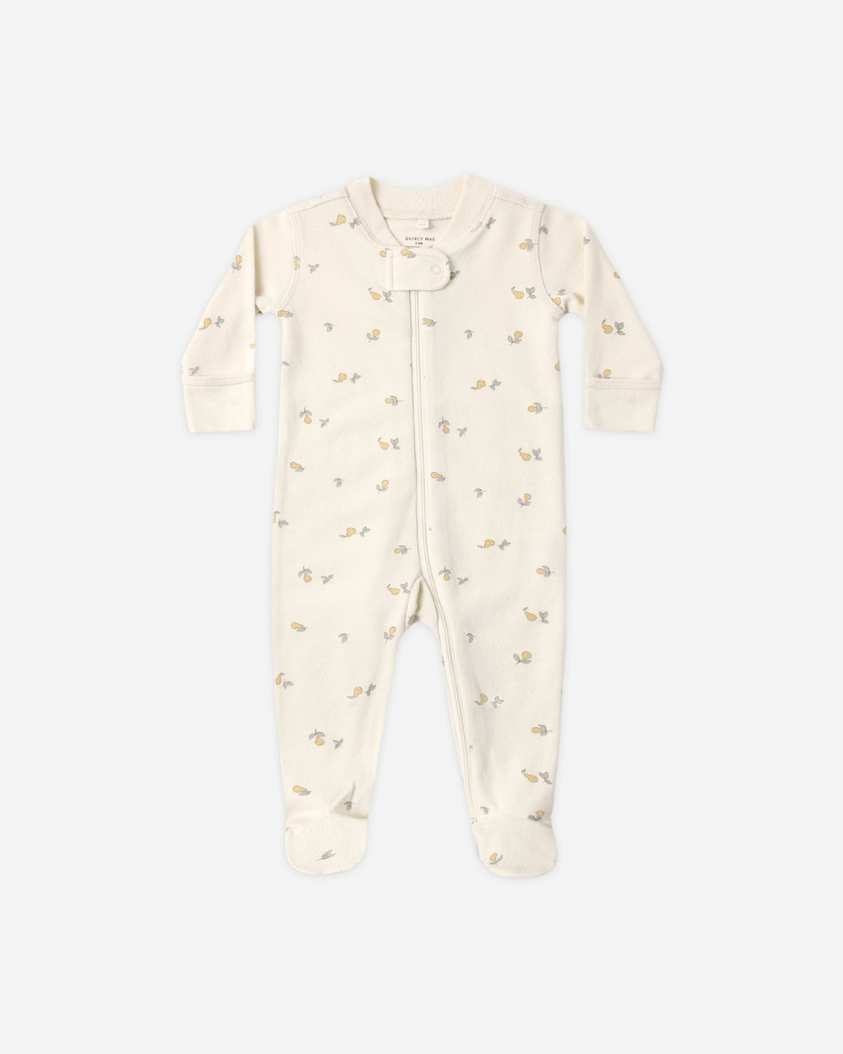 Quincy Mae Zip Long Sleeve Sleeper Footie - Pears, 3-6M