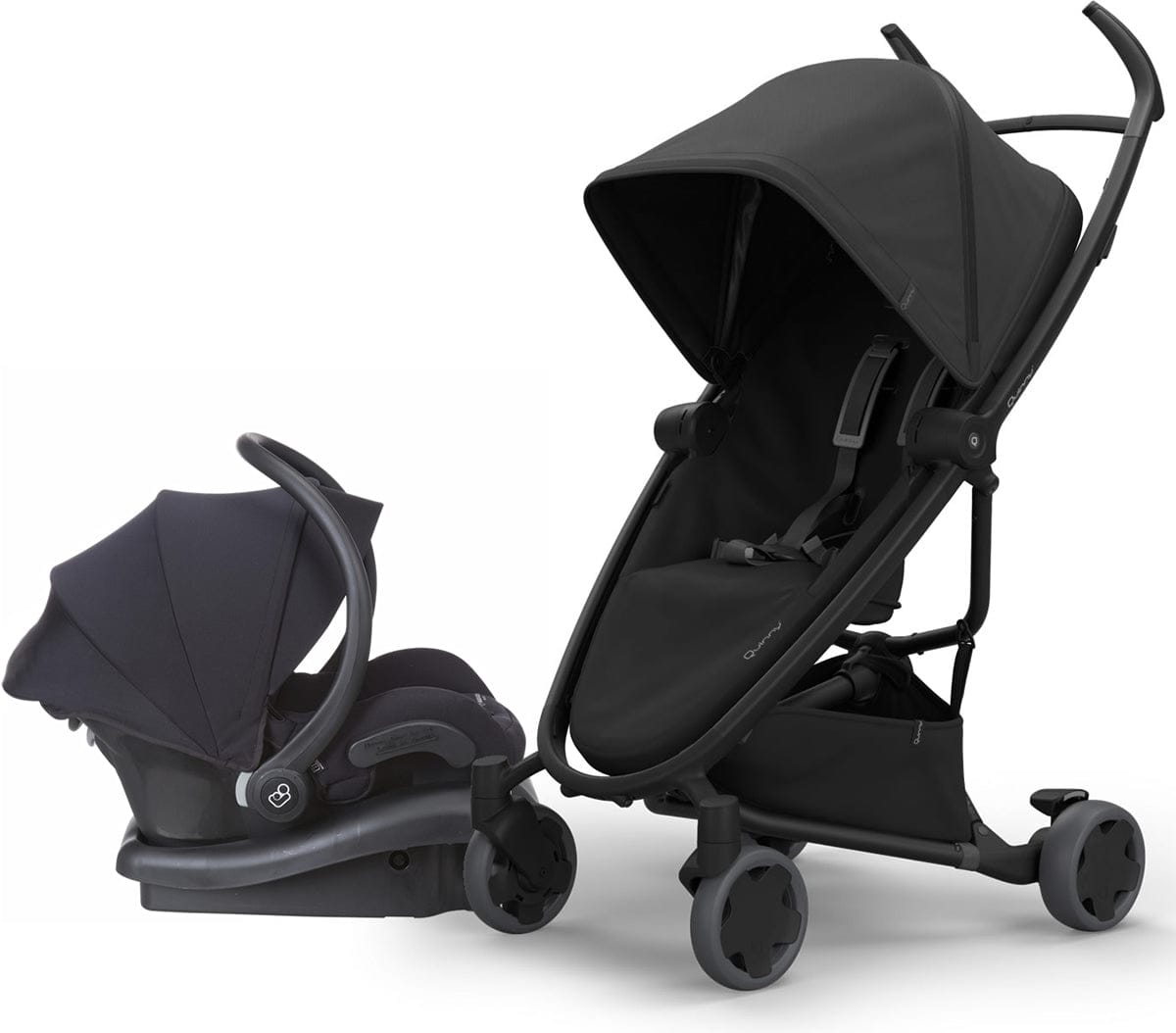 Quinny Zapp Flex + Maxi-Cosi Mico 30 Travel System - Black - CV305ECC-IC301EMJA