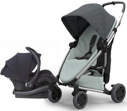 Quinny Zapp Flex Plus + Maxi-Cosi Mico 30 Travel System - Graphite on Grey