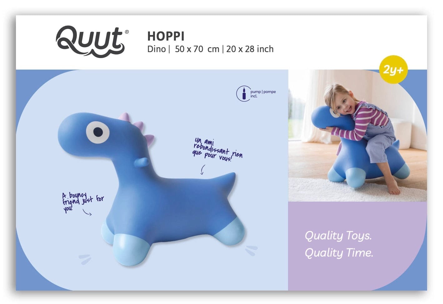 Quut Hoppi Dino - Cosmic Blue - QUUS-HOPPI-COSMICBLUE