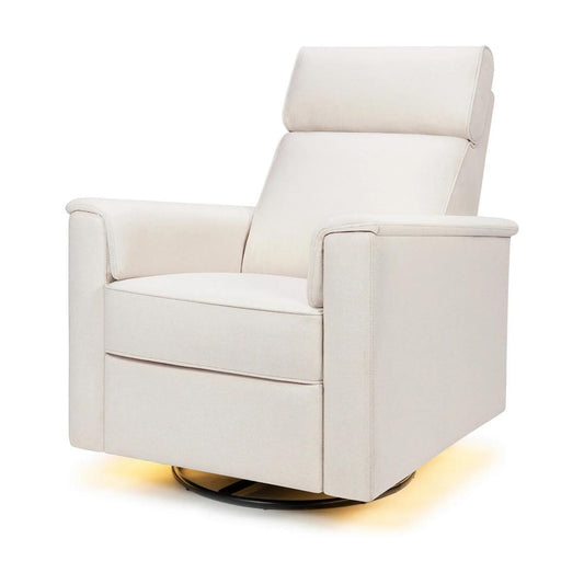 Namesake Willa Pro Power Recliner and Swivel Glider with Power Headrest, Lumbar & Light - Performance Cream Eco-Weave - M17182PCMEW