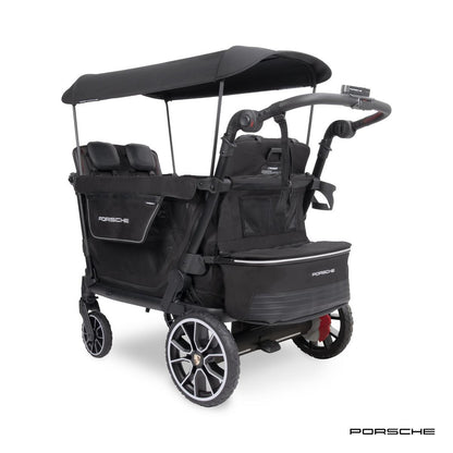 WonderFold L4 Quad (4 Seater) Stroller Wagon with Electric Wheels - Porsche