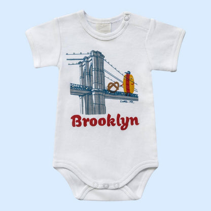 Estella Organic Baby Onesie with Brooklyn Buddies - 3-6 Months