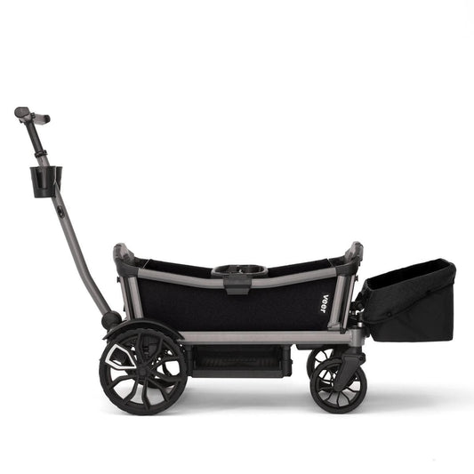 Veer Cruiser City (2 Seater) Stroller Wagon + Basket Bundle - Onyx Black