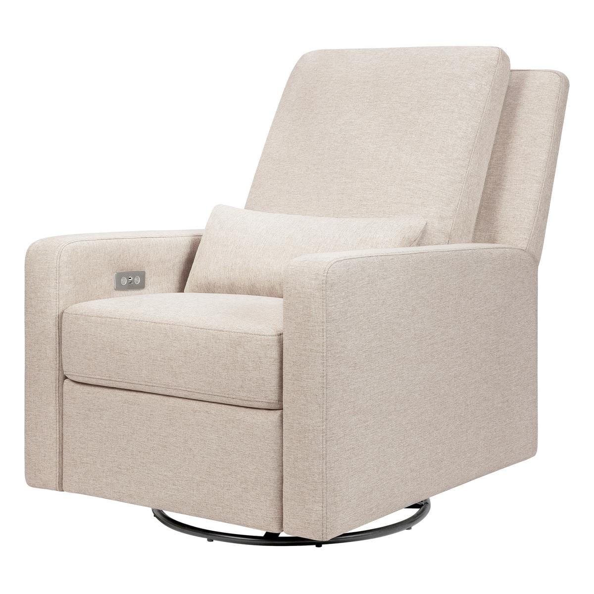 Babyletto Sigi Electronic Recliner and Swivel Glider w/ USB - Performance Beach Eco-Weave - M23085PBEW