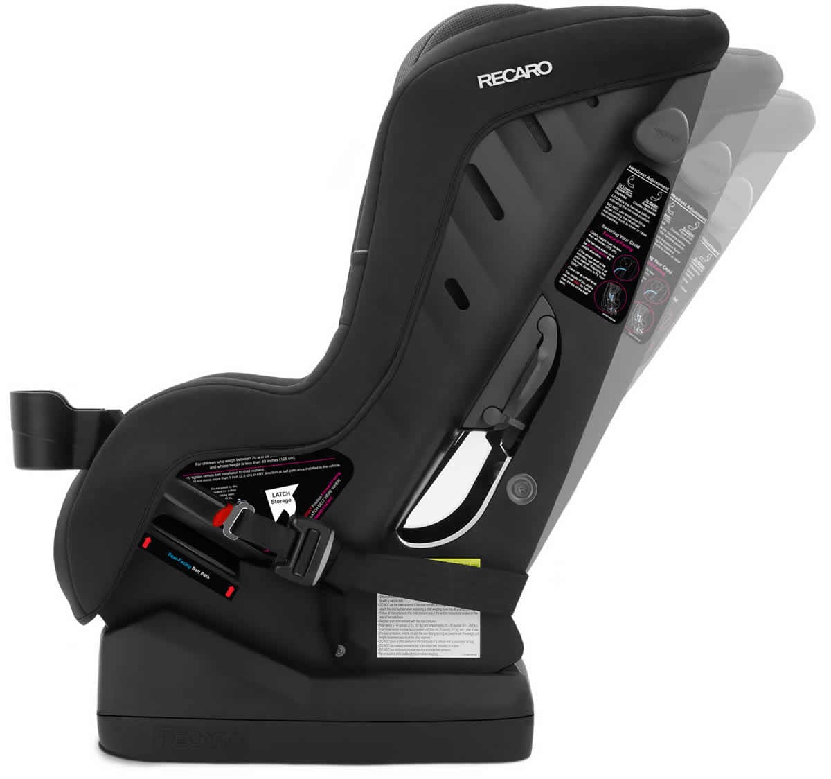 Recaro Roadster XL Convertible Car Seat - Carbon Black - 3430-21514-33