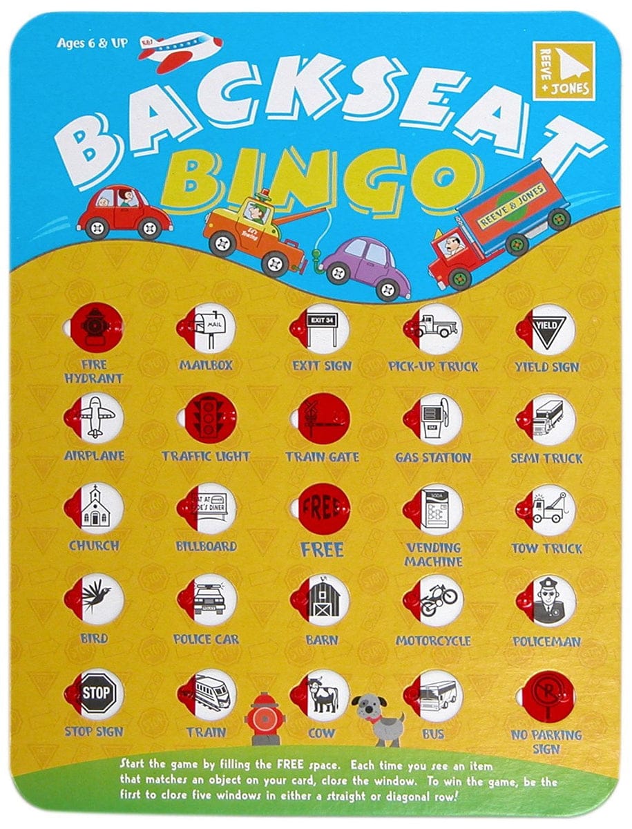 Reeve + Jones Back Seat Bingo - RJ16