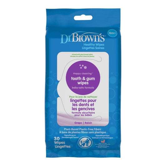 Dr. Brown's Tooth and Gum Wipes, 30-Count - HG001