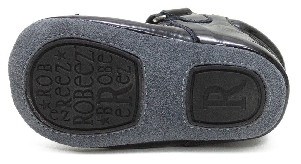 Robeez First Kicks Velvet Bow - Black, 6-9 months - 001-40214