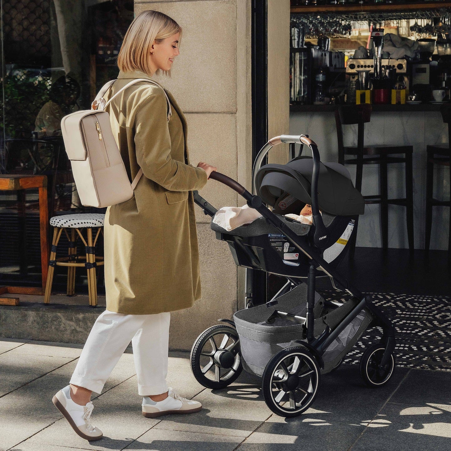 Romer Juni + Tura Travel System With Versa Base - Peppercorn - TD561S