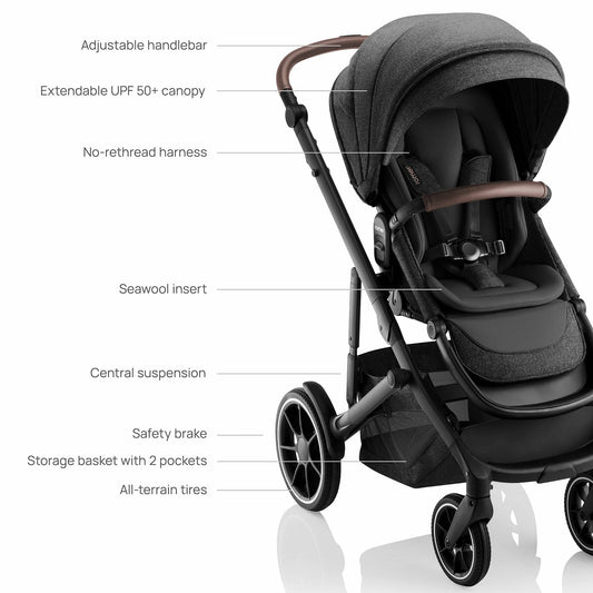 Romer Juni + Tura Travel System With Versa Base - Peppercorn - TD561S