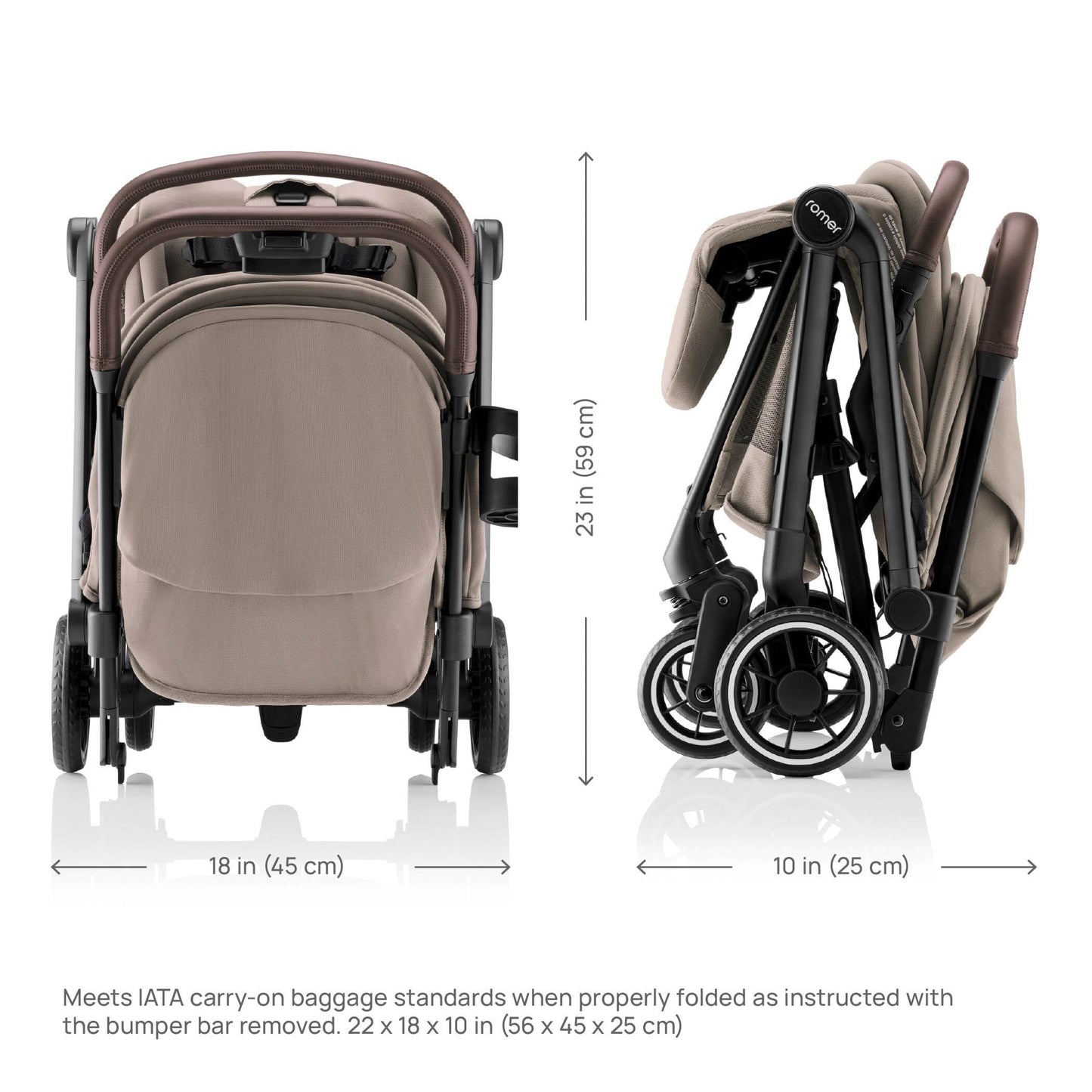 Romer Lani Ultra-Lightweight Compact Stroller - Truffle - UD571T