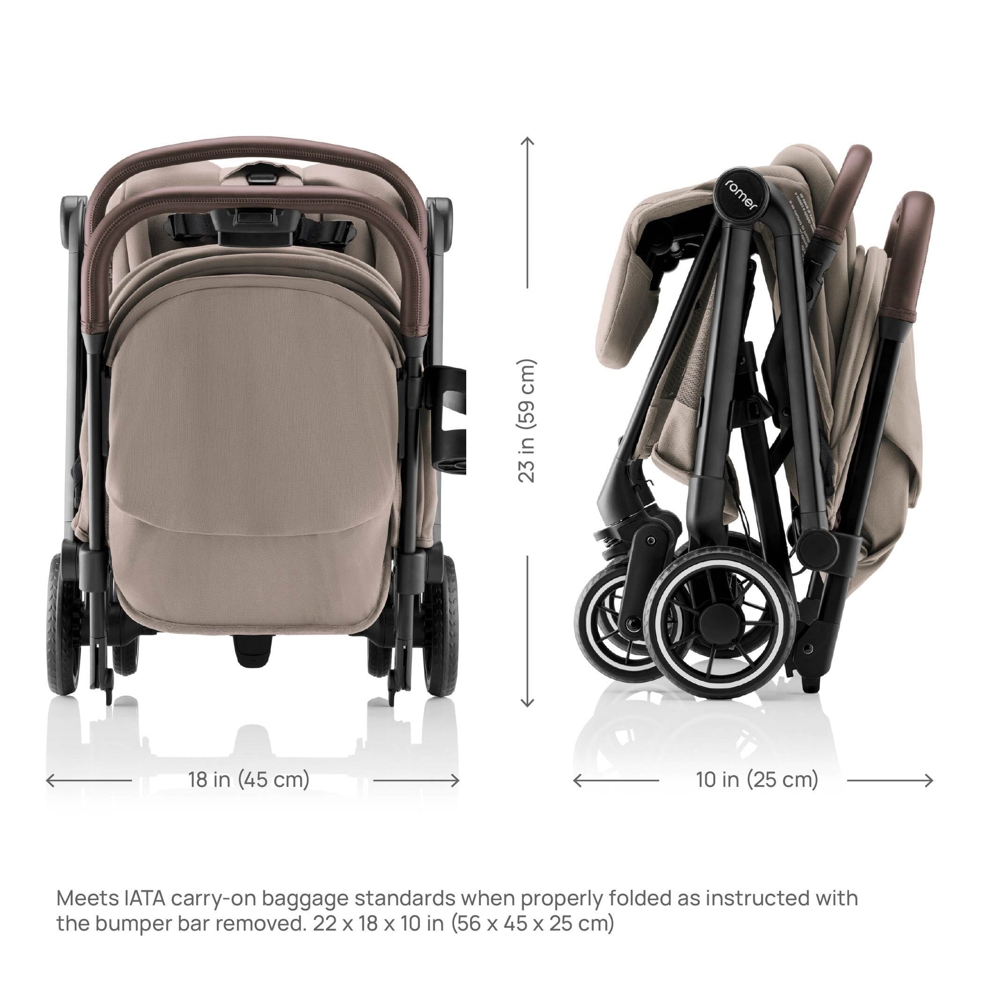 Romer Lani Ultra-Lightweight Compact Stroller - Truffle - UD571T