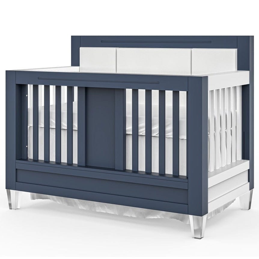 Romina Furniture Millenario Convertible Crib (Tufted) - 16507-N-SW-BL