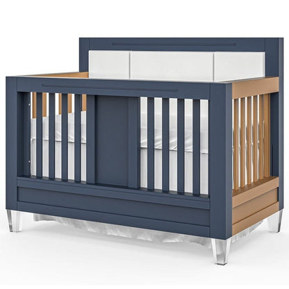 Romina Furniture Millenario Convertible Crib (Tufted) - 16507-N-MG-BL