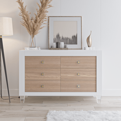 Romina Furniture Millenario Double Dresser - 16008-SW-C