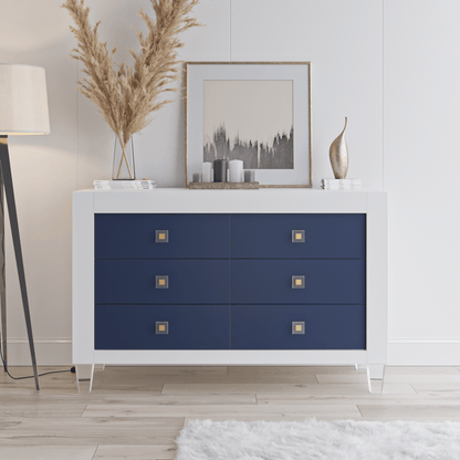 Romina Furniture Millenario Double Dresser - 16008-SW-N