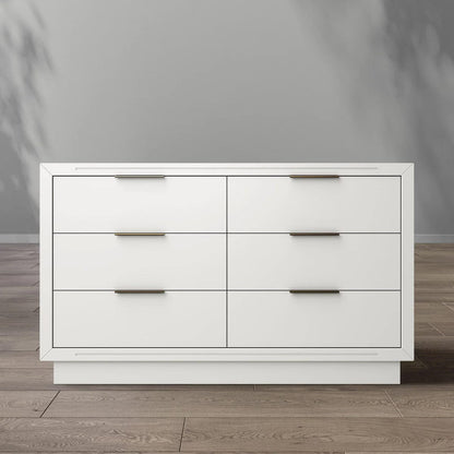 Romina Furniture Quadro Double Dresser - 18008-SWHT