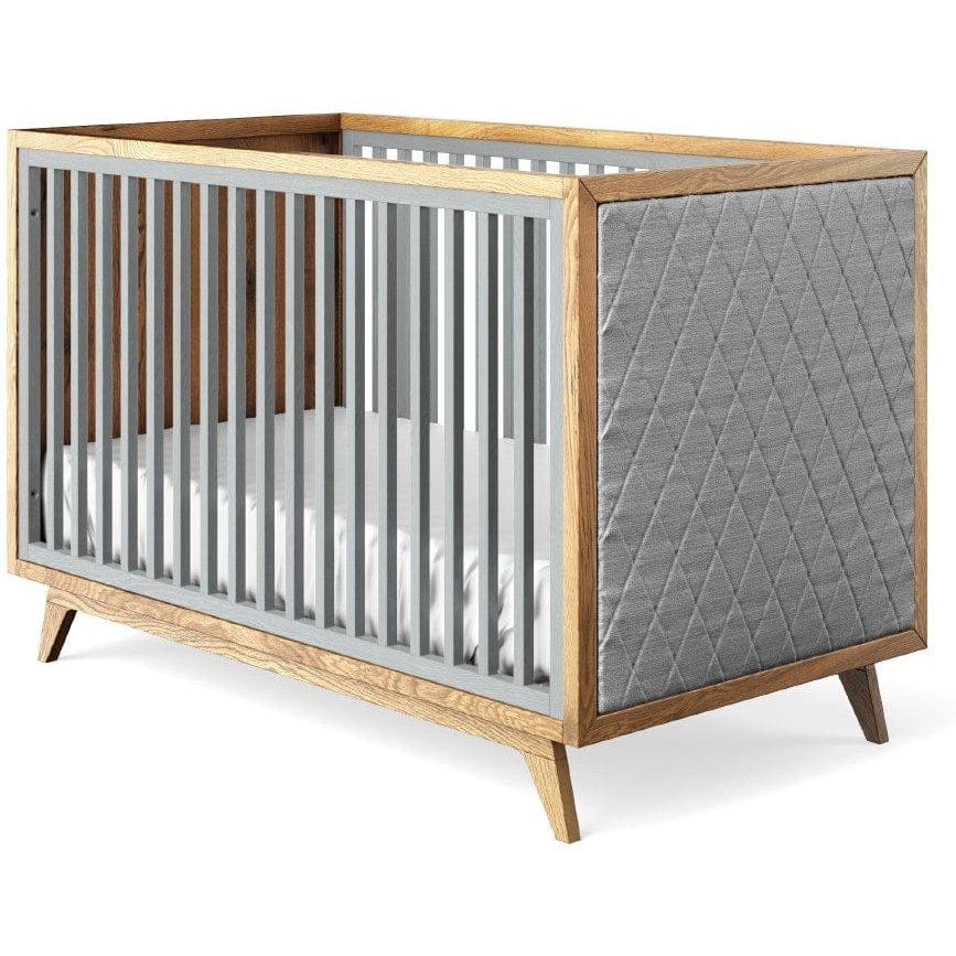 Romina Furniture Uptown Classic Crib (Tufted Sides) - 15517-WG-GL