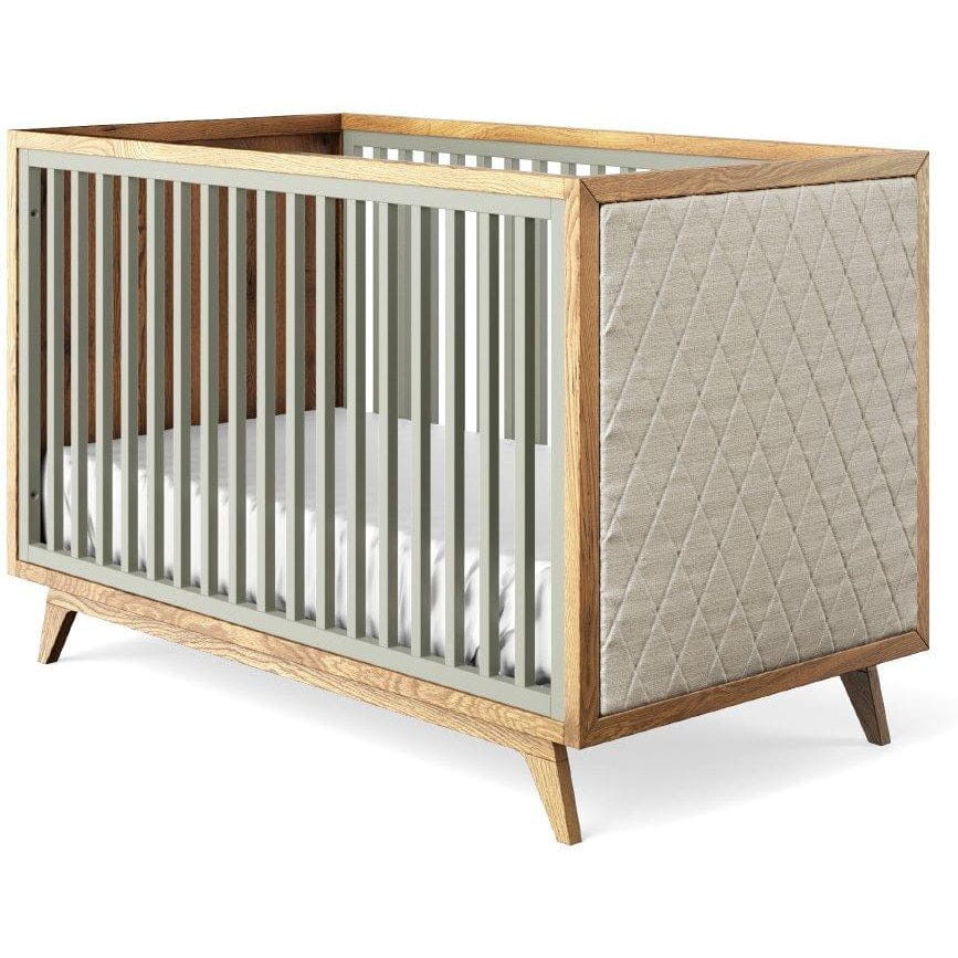Romina Furniture Uptown Classic Crib (Tufted Sides) - 15517-VG-BL