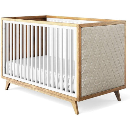 Romina Furniture Uptown Classic Crib (Tufted Sides) - 15517-SW-BL