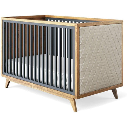 Romina Furniture Uptown Classic Crib (Tufted Sides) - 15517-NA-BL