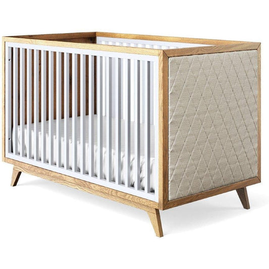 Romina Furniture Uptown Classic Crib (Tufted Sides) - 15517-BS-BL