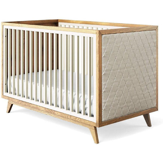 Romina Furniture Uptown Classic Crib (Tufted Sides) - 15517-BS-BL