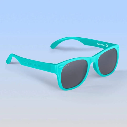 Roshambo Eyewear Polarized Baby Sunglasses - Goonies Wayfarer - Teal / Grey (0-2 years) - B-P-GOONIES