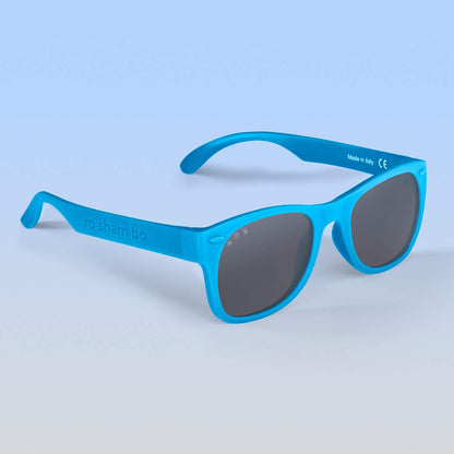 Roshambo Eyewear Polarized Baby Sunglasses - Wayfarer - Blue / Grey (0-2 years) - B-P-ZACK