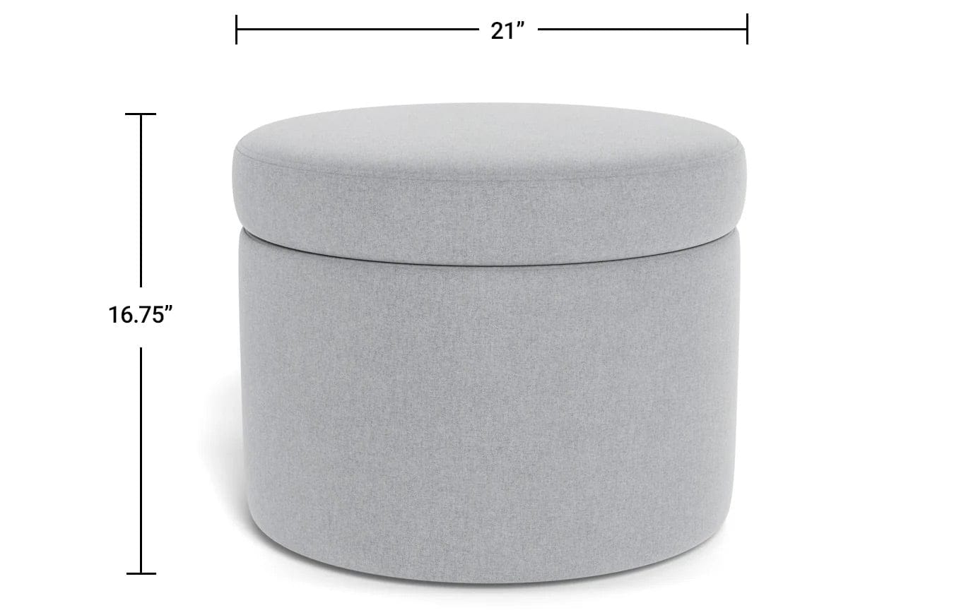 Monte Design Round Storage Ottoman -