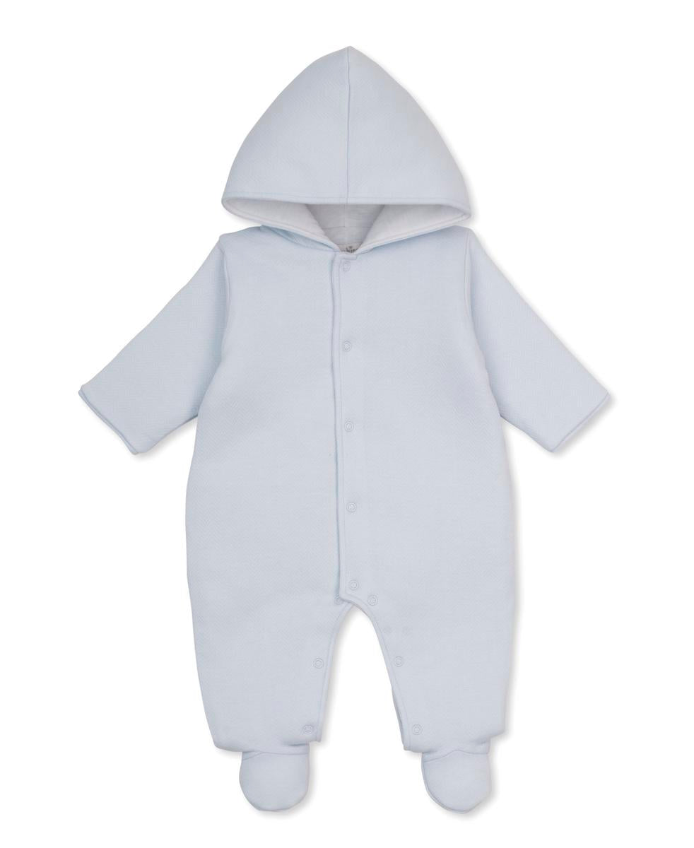 Kissy Kissy Jacquard Footed Bunting - Baby Blessings, Light Blue, 6-9M