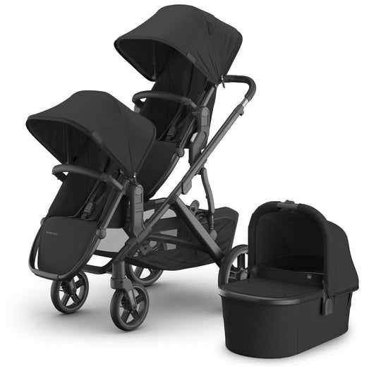 UPPAbaby Vista V3 Double Stroller with RumbleSeat V3 + Bassinet Bundle - Jake - DBL-V3-BAS-0303-VSO-NA-JKE